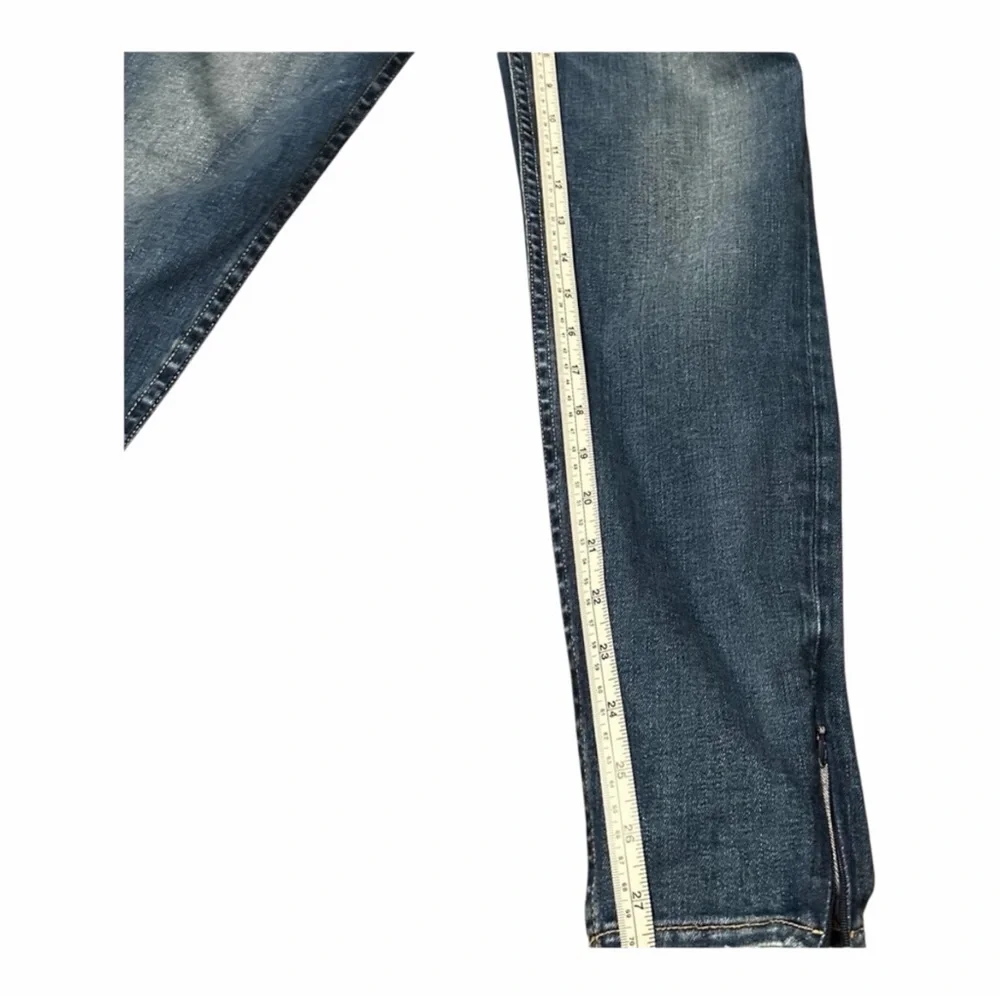 Hudson Centerfold Ultra High Rise Skinny Jeans Dark Wash Ankle Zip 29